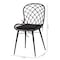 Baxton Studio Sabelle Modern Bohemian Black Finished Rattan and Metal 2-Piece Dining Chair Set, PR 231-2PC-12820-ZORO - alternate 2